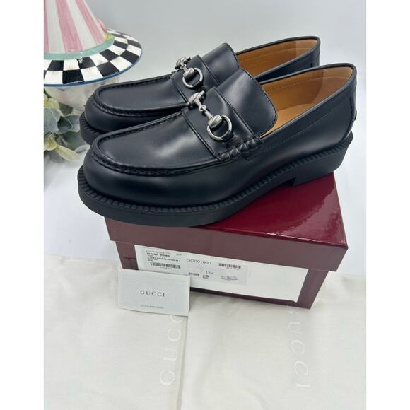 Men\'s Gucci Leather horse bit loafers size 12.5 fits 13 US made in Italy main image 8